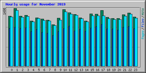 Hourly usage for November 2019