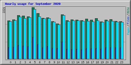 Hourly usage for September 2020