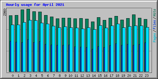 Hourly usage for April 2021
