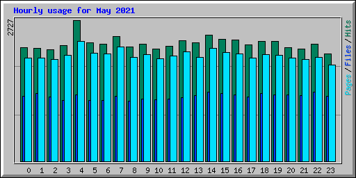 Hourly usage for May 2021