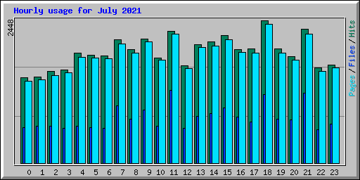 Hourly usage for July 2021