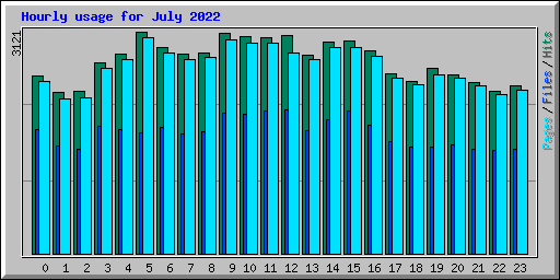 Hourly usage for July 2022