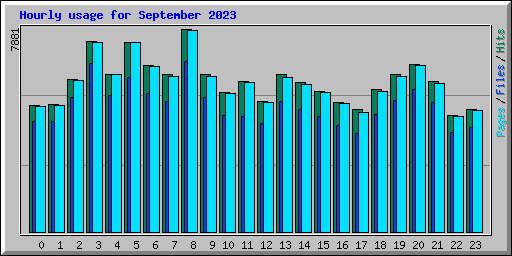 Hourly usage for September 2023