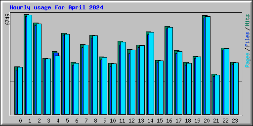 Hourly usage for April 2024