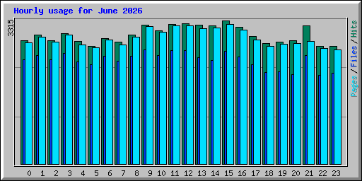 Hourly usage for June 2026